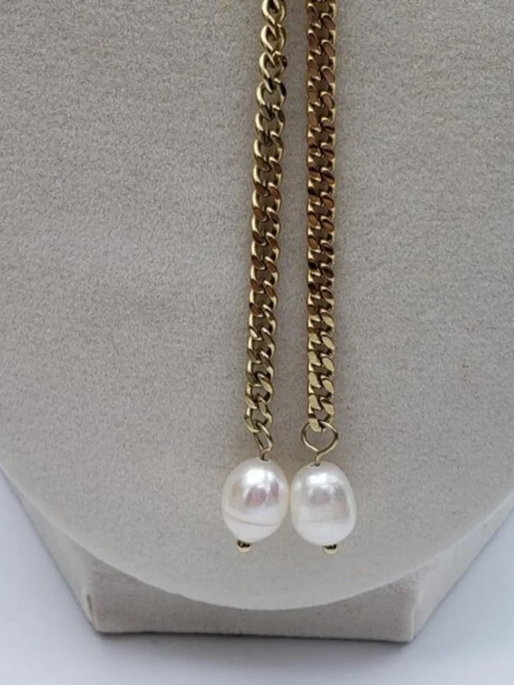 Stainless Steel Gold-Plated Necklace with Authentic Louis Vuitton Padlock